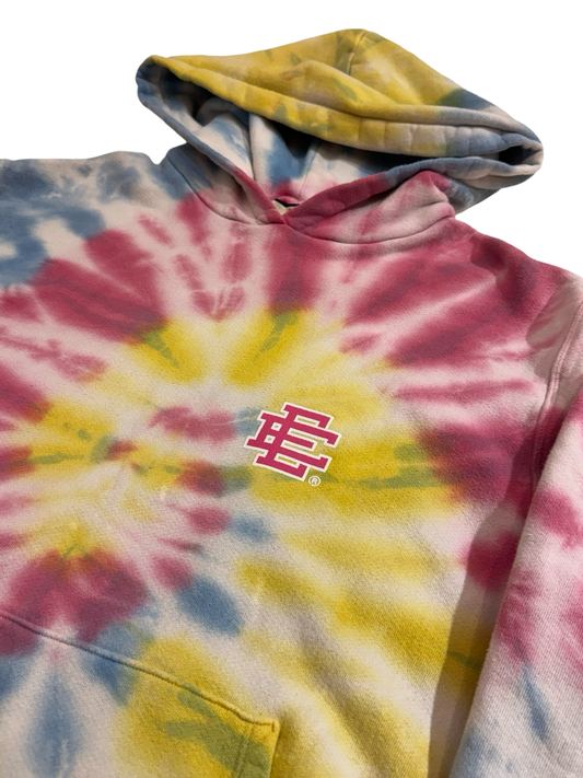Archive Eric Emanuel Oversized Tie Dye Pink Hoodie