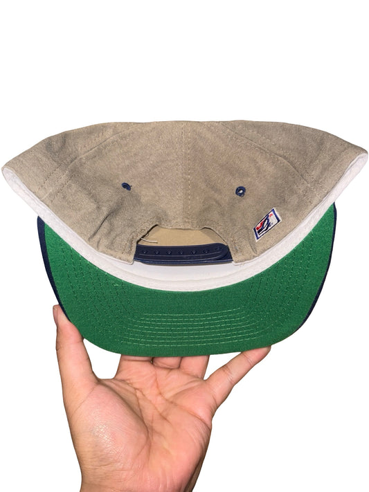 Vintage 90s Duke University Blue Devil Script Snapback Hat