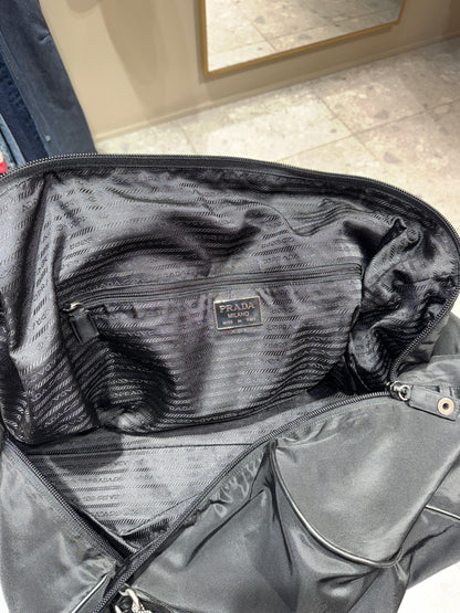 Vintage Prada Nero Nylon Duffle Bag