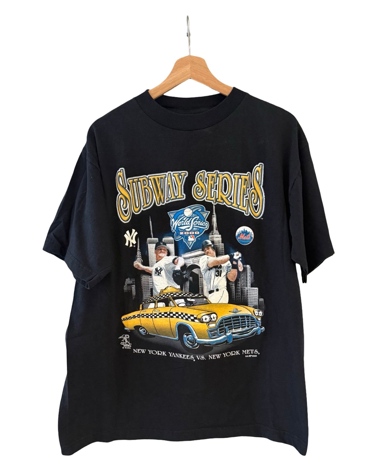 Vintage 2000 New York Yankees & Mets Subway Series Players Tee