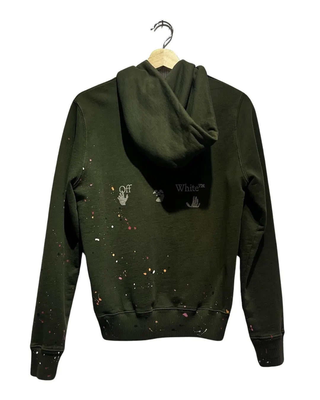 Archive Off-White Virgil Paint Splatter Zip Up Hoodie KIF Vintage