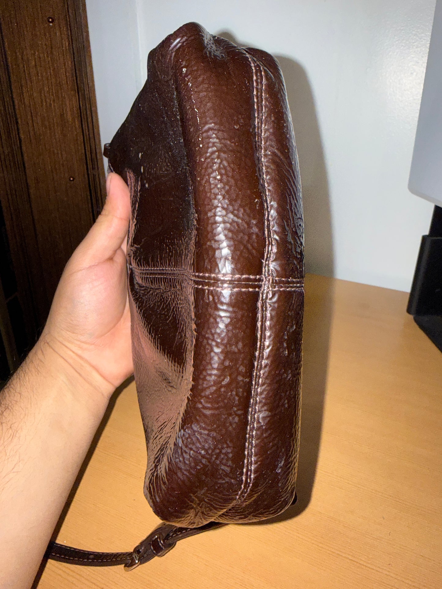 Vintage Coach Small Leather Brown Ashley Crossbody Bag