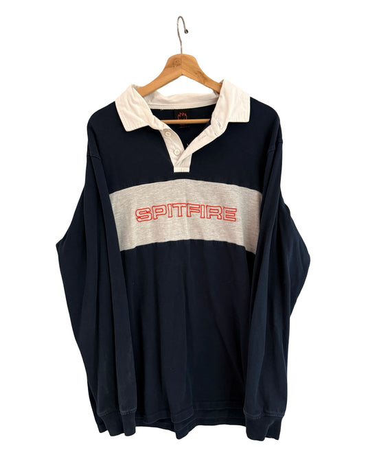 Vintage Y2K Spitfire Skateboarding Rugby Polo Shirt