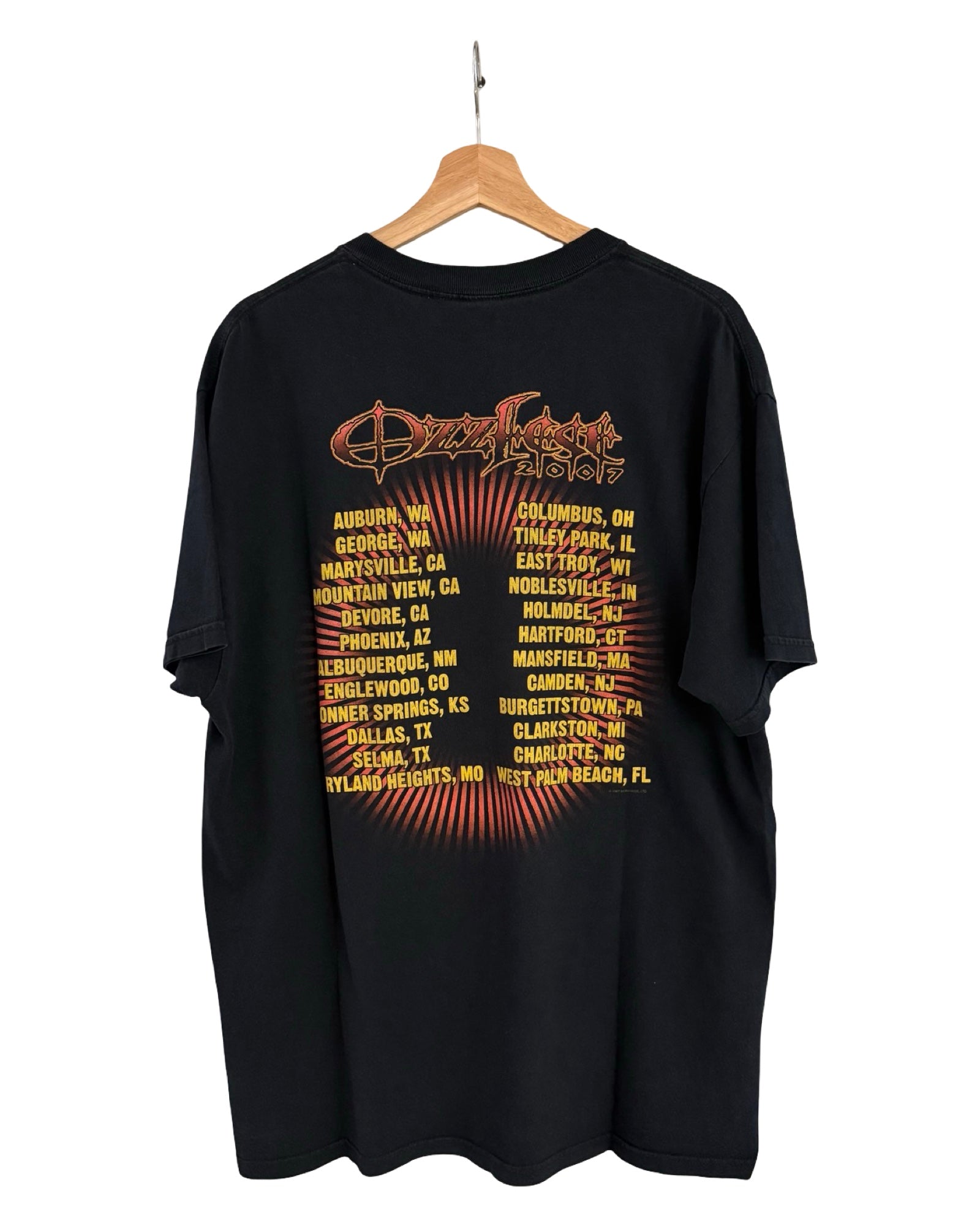 Vintage 2007 Ozzy Osbourne Ozzfest Band Tour Tee