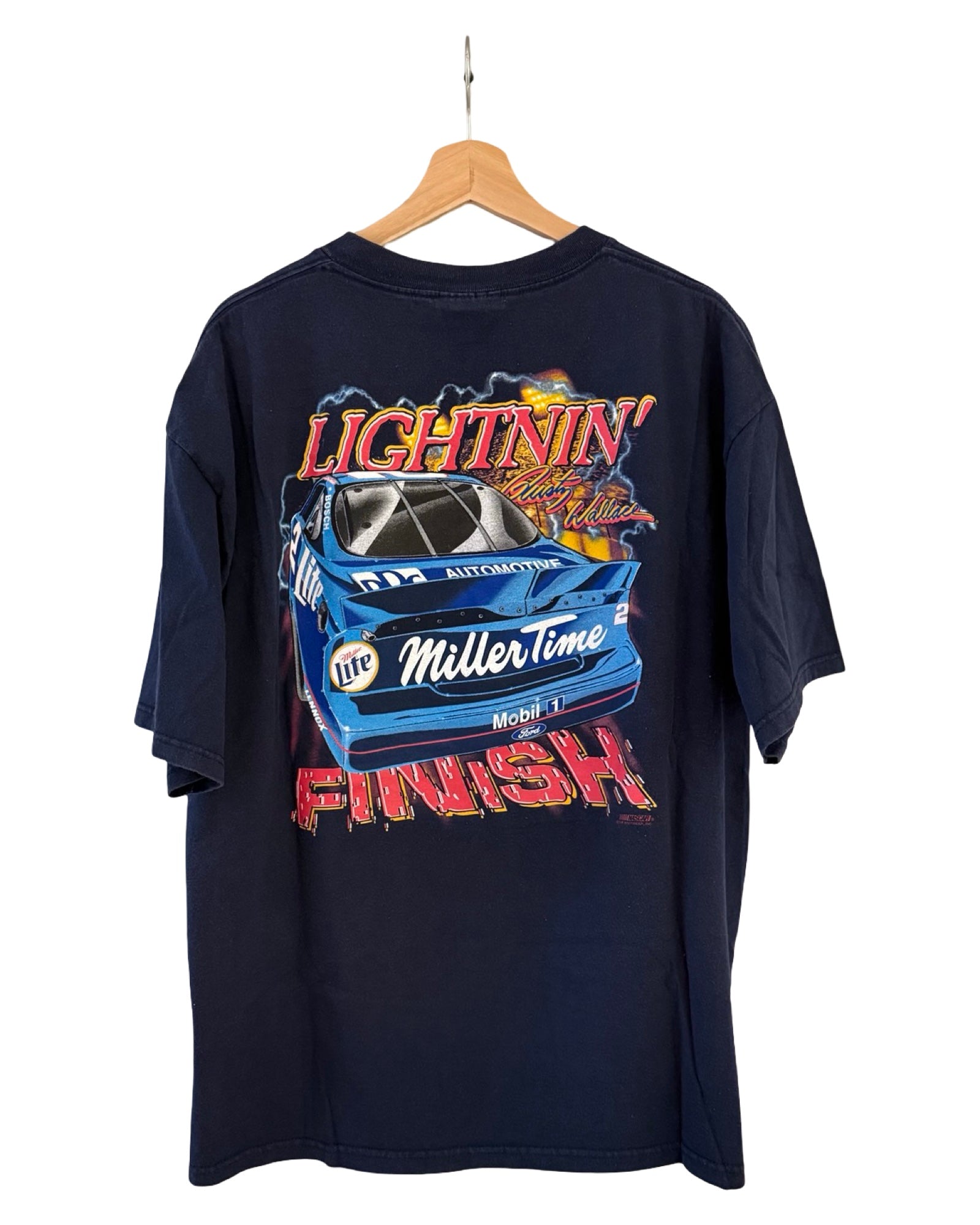 Vintage 2000 Nascar Asphalt & Thunder Miller Lite Tee