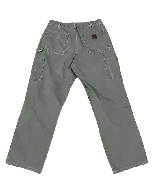 33 x 30 Vintage 90s Carhartt Light Gray Carpenter Pants