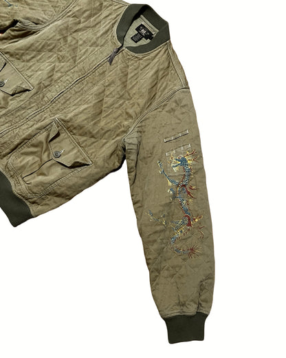 Archive RRL Ralph Lauren Dragon Quilted Bomber Jacket