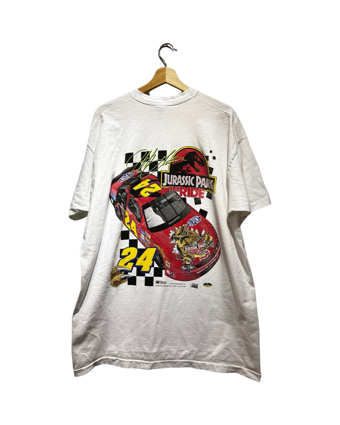 Vintage 1997 Nascar x Jurassic Park Monte Carlo Tee