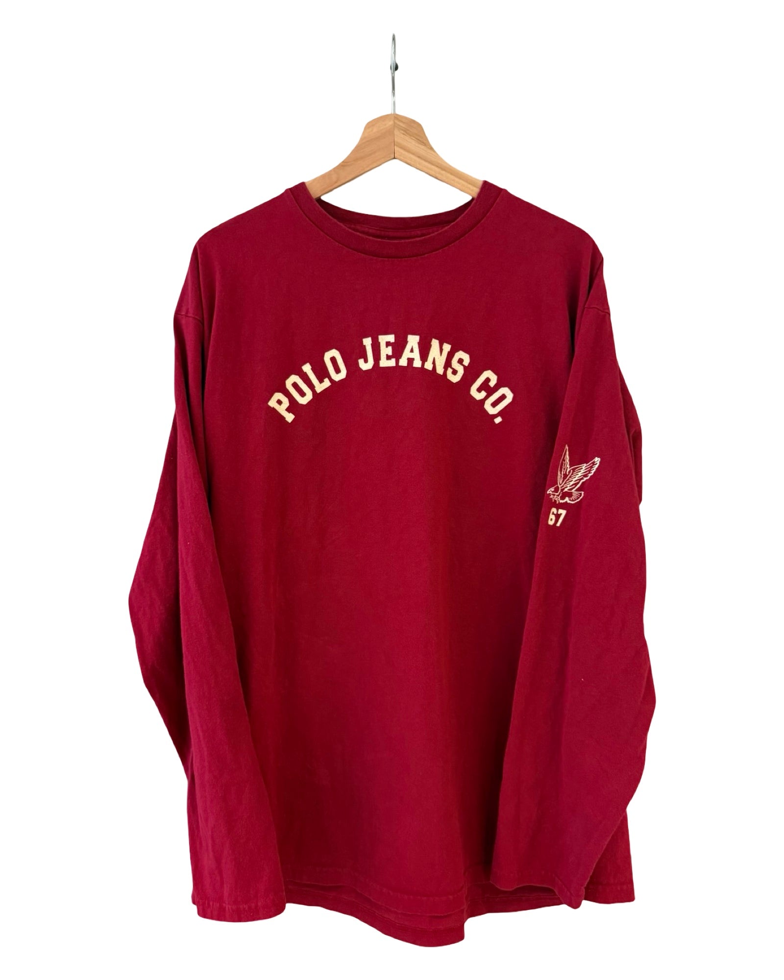 ヴィンテージ y2k ポロ ラルフローレン スポーツ レッド 長袖 Tシャツ