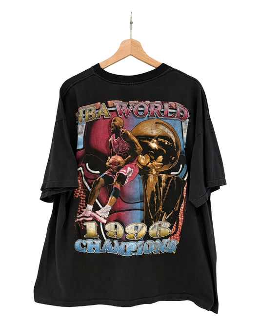 Vintage 1996 Chicago Bulls Jordan Pippen Rodman Rap Tee