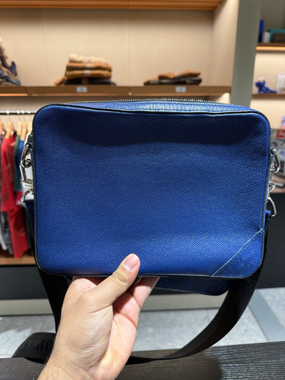 Louis Vuitton Trio Monogram Taigarama Cobalt Blue Messenger Bag