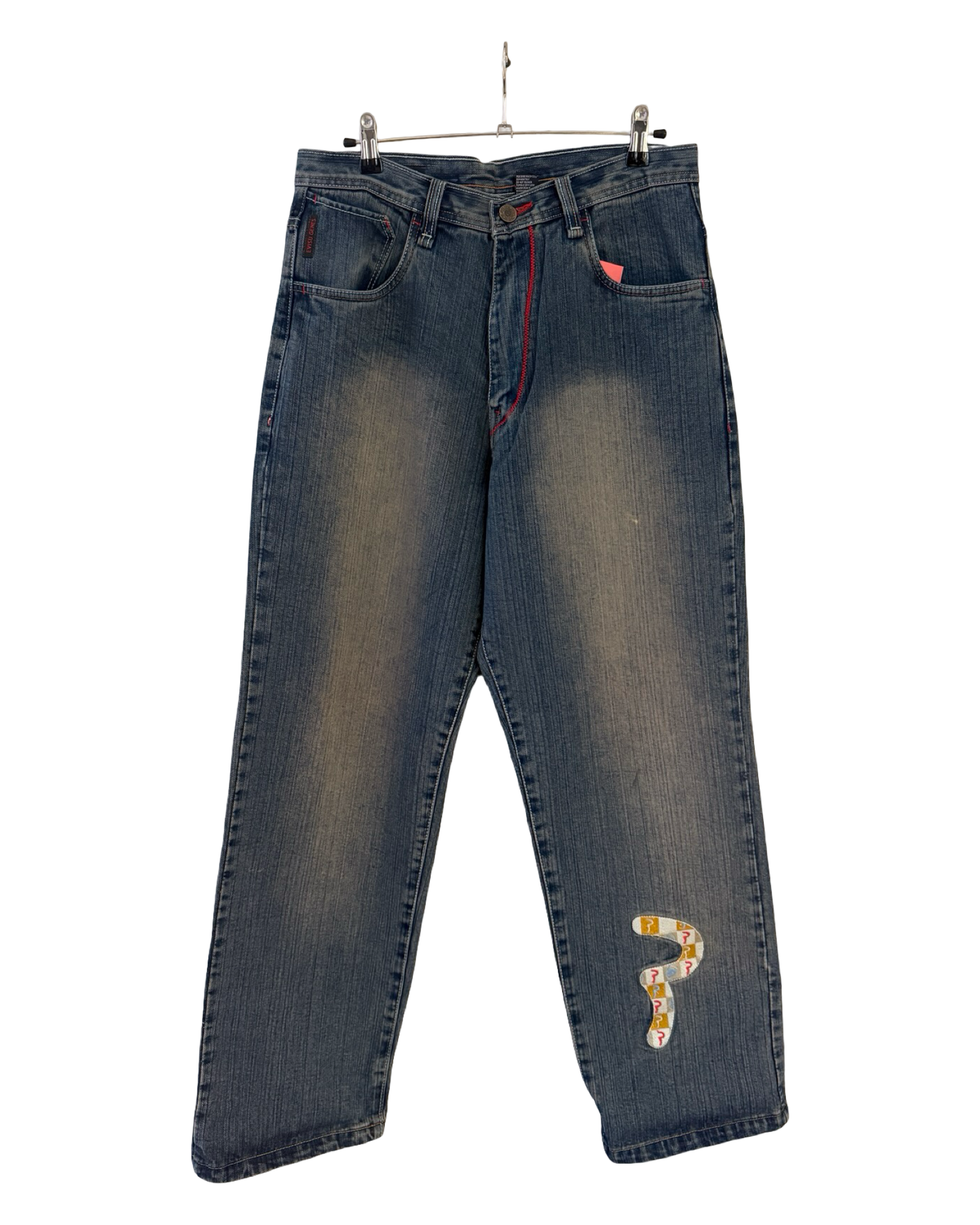 Vintage 00s Evisu Checkerboard Baggy Denim Jeans 32