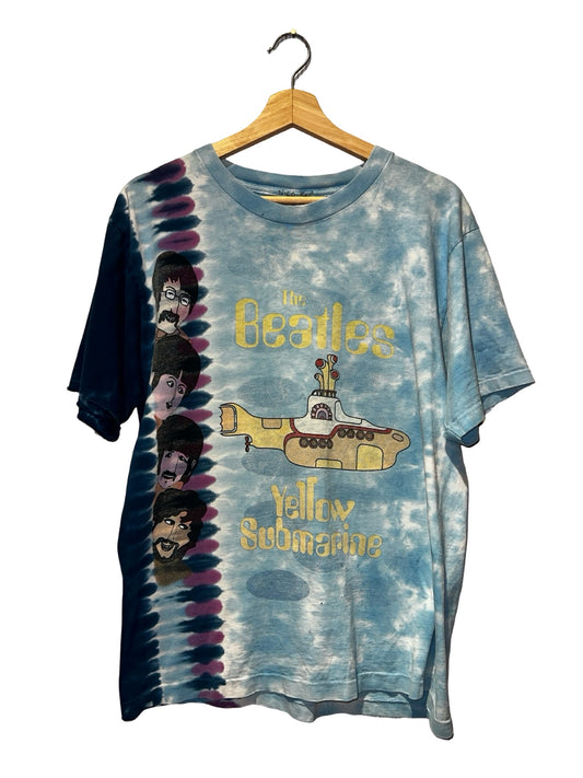 Vintage y2k The Beatles Yellow Submarine Liquid Blue Tee