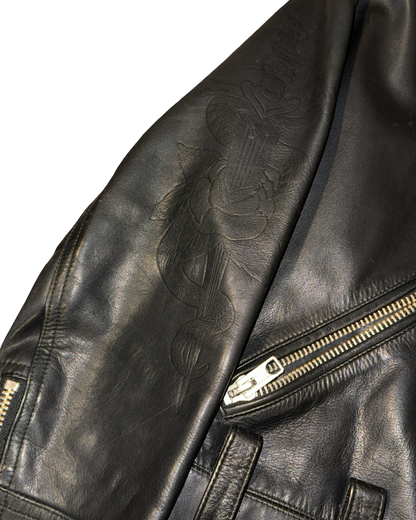 Vintage 90s Parasuco Studded Perfecto Leather Motorcycle Jacket