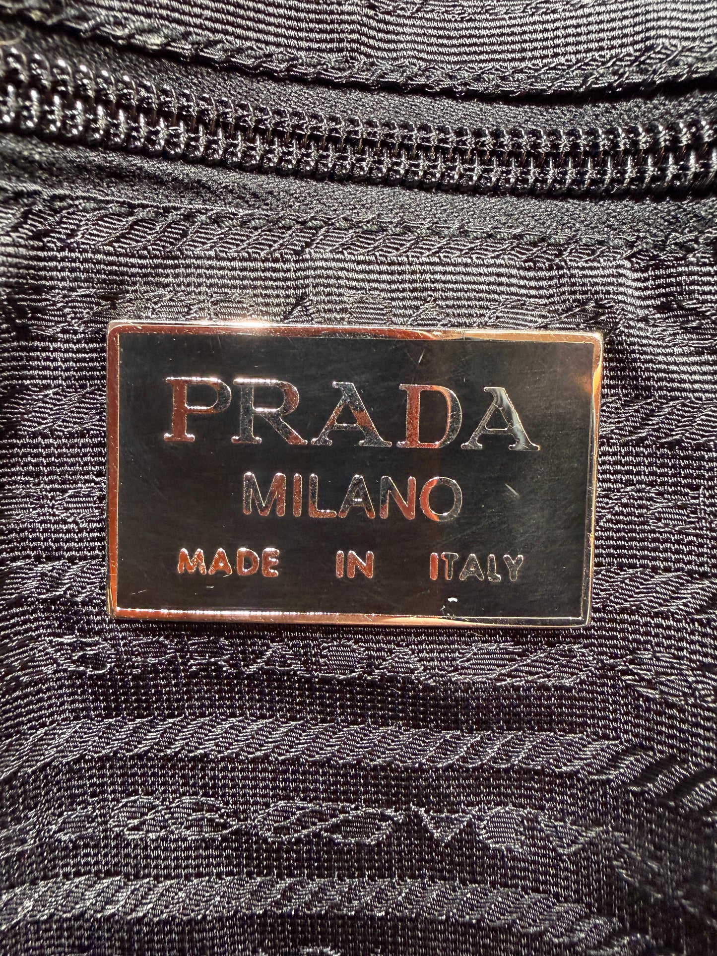Vintage Prada Nero Nylon Duffle Bag