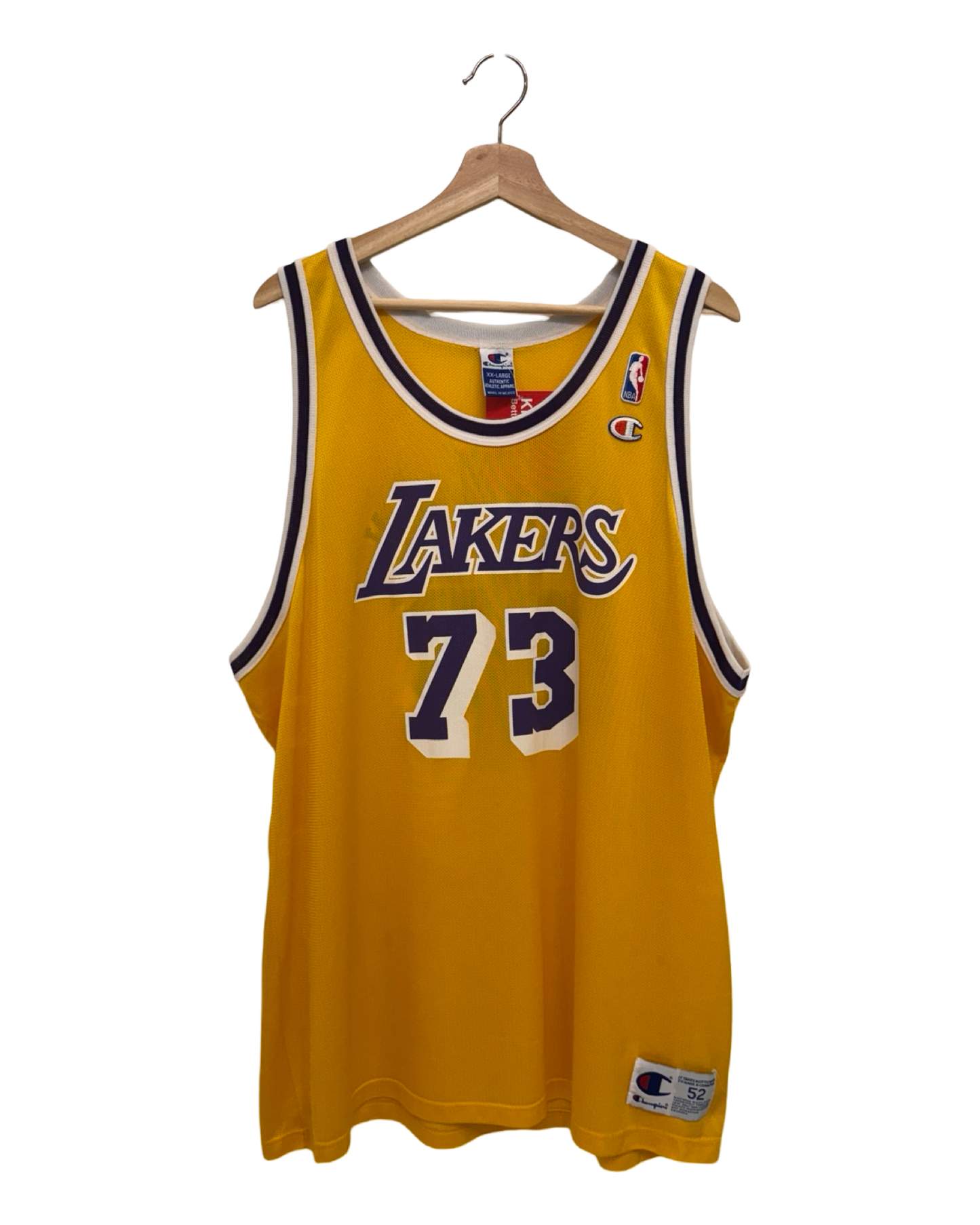 Vintage 90s Dennis Rodman Lakers 73 Champion Jersey