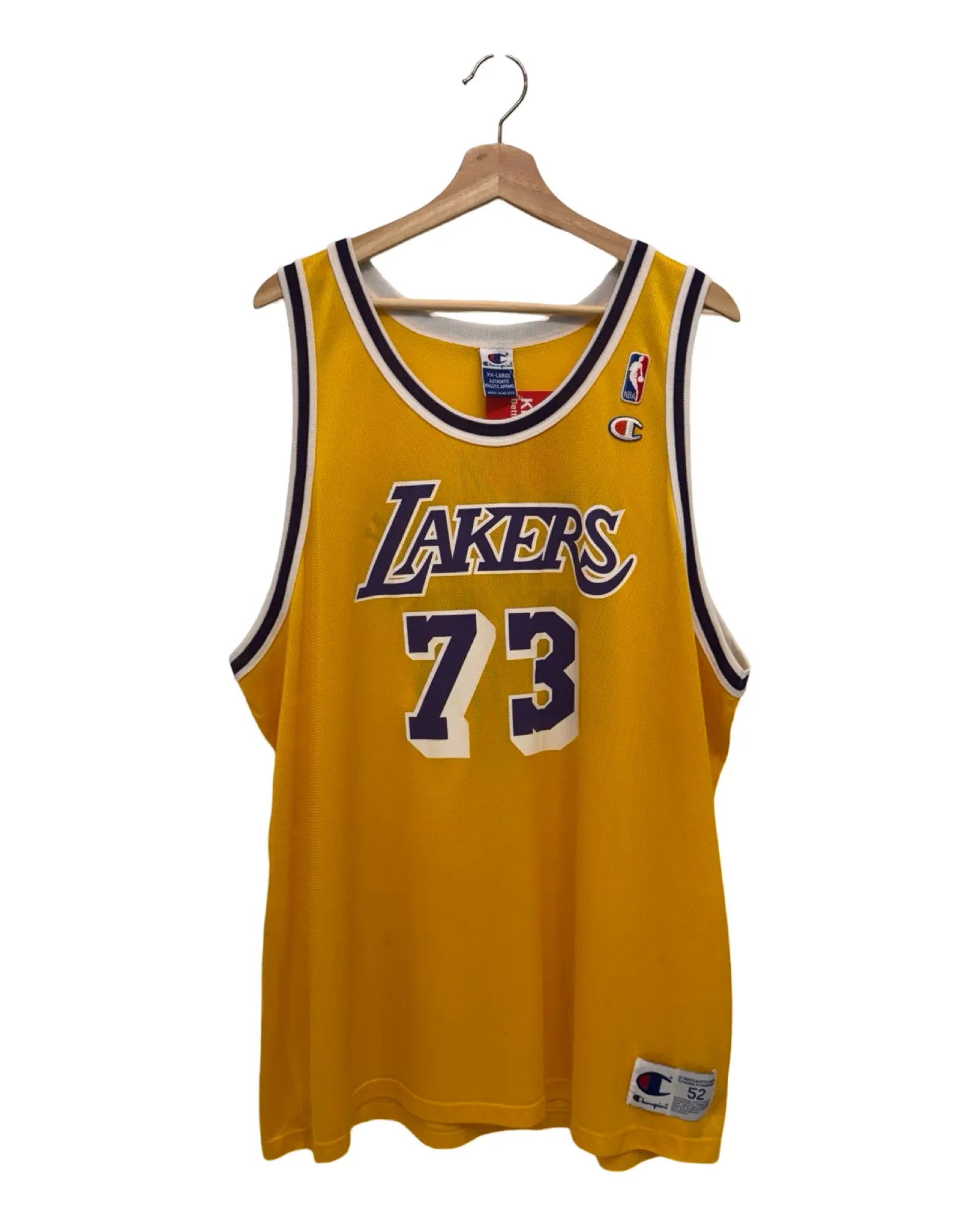 Vintage 90s Dennis Rodman Lakers 73 Champion Jersey KIF Vintage