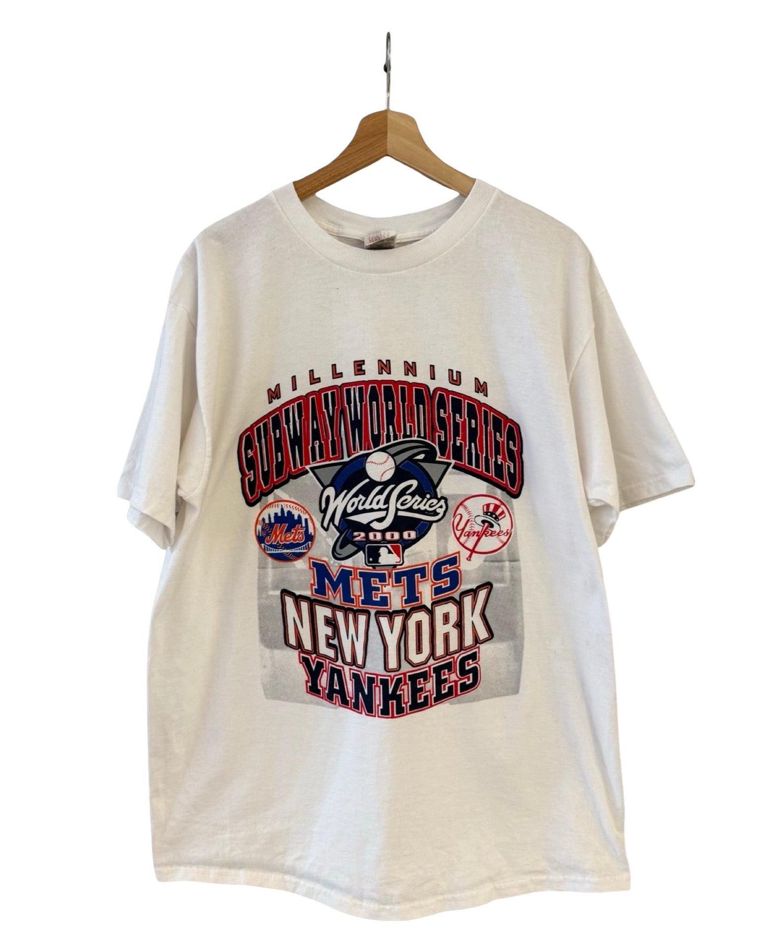 Vintage DS 2000 New York Subway World Series Yankees & Mets Tee