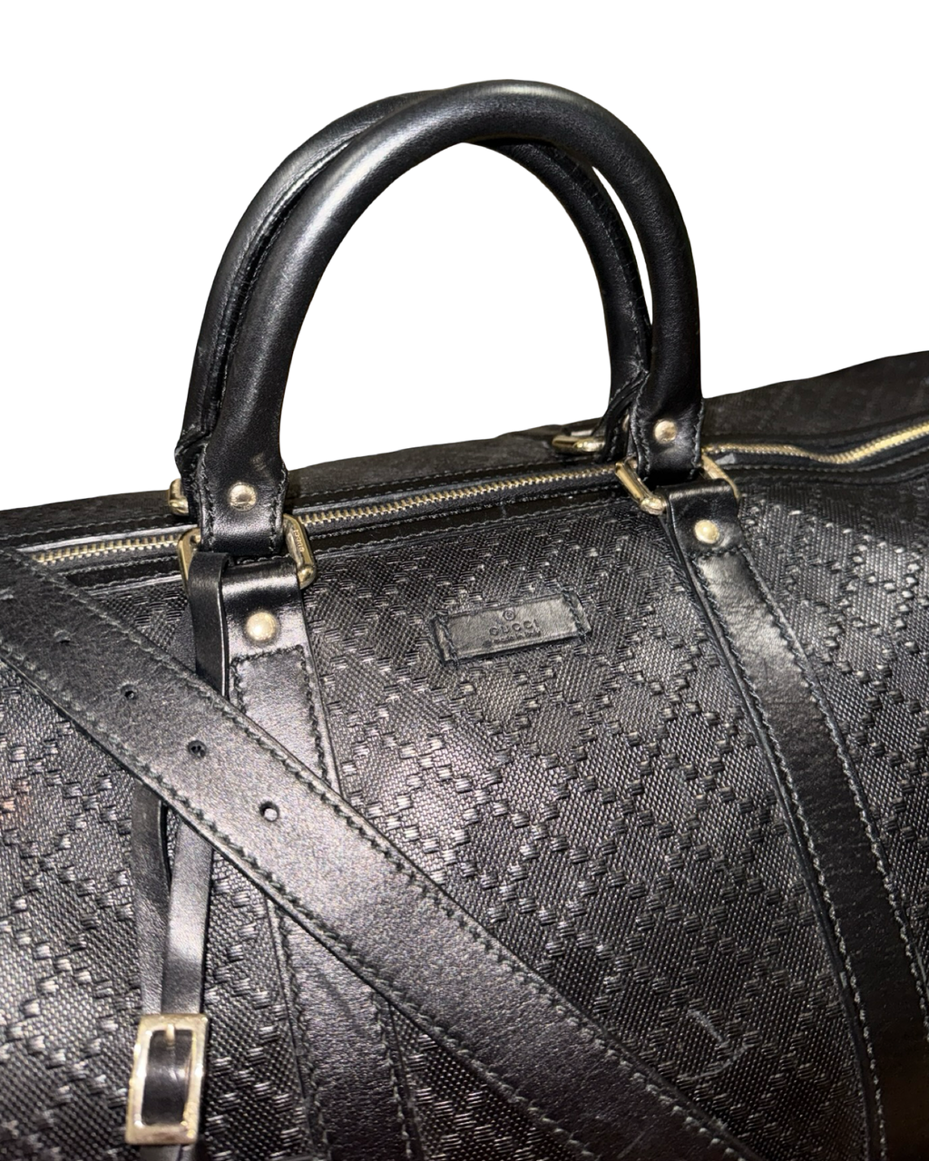 Gucci Diamante Calf Leather Duffle Bag KIF Vintage