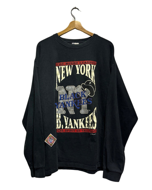 Vintage 90s New York Black Yankees Negro Leagues L/S Tee