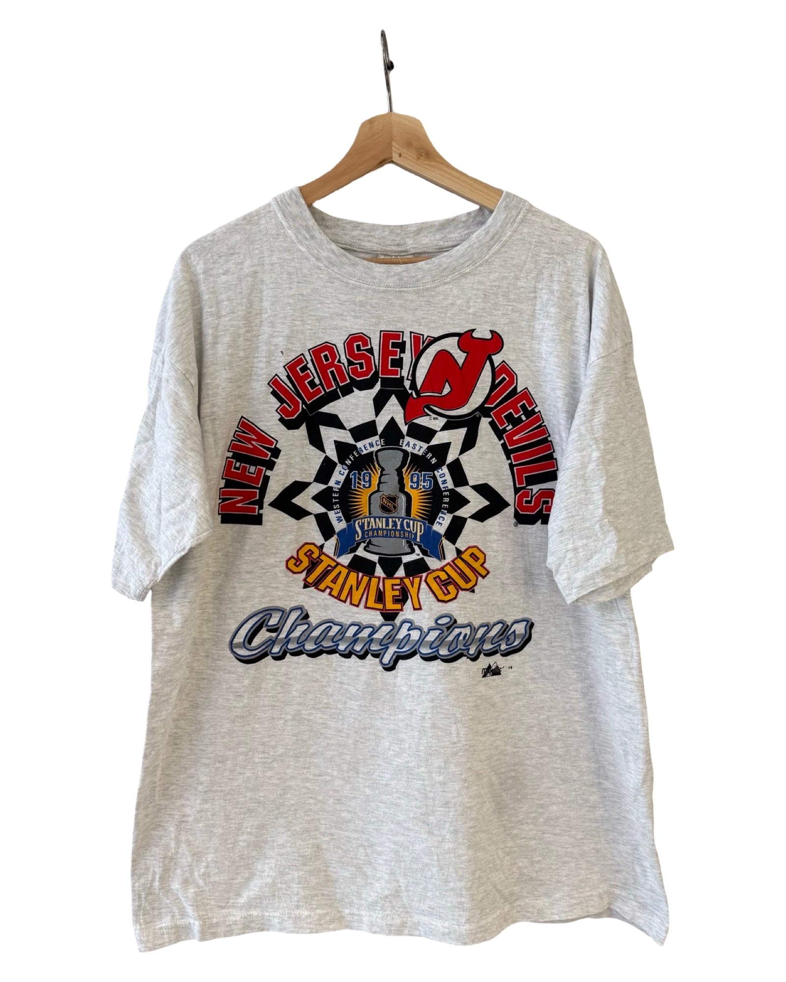 ヴィンテージ 1995 ニュージャージー・デビルズ スタンレーカップ優勝記念Tシャツ