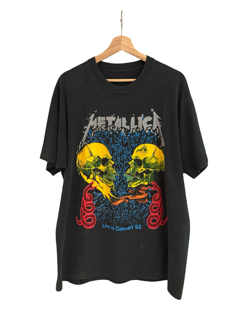 Vintage 1992 Metallica Live In Concert Distressed Tour Tee KIF Vintage