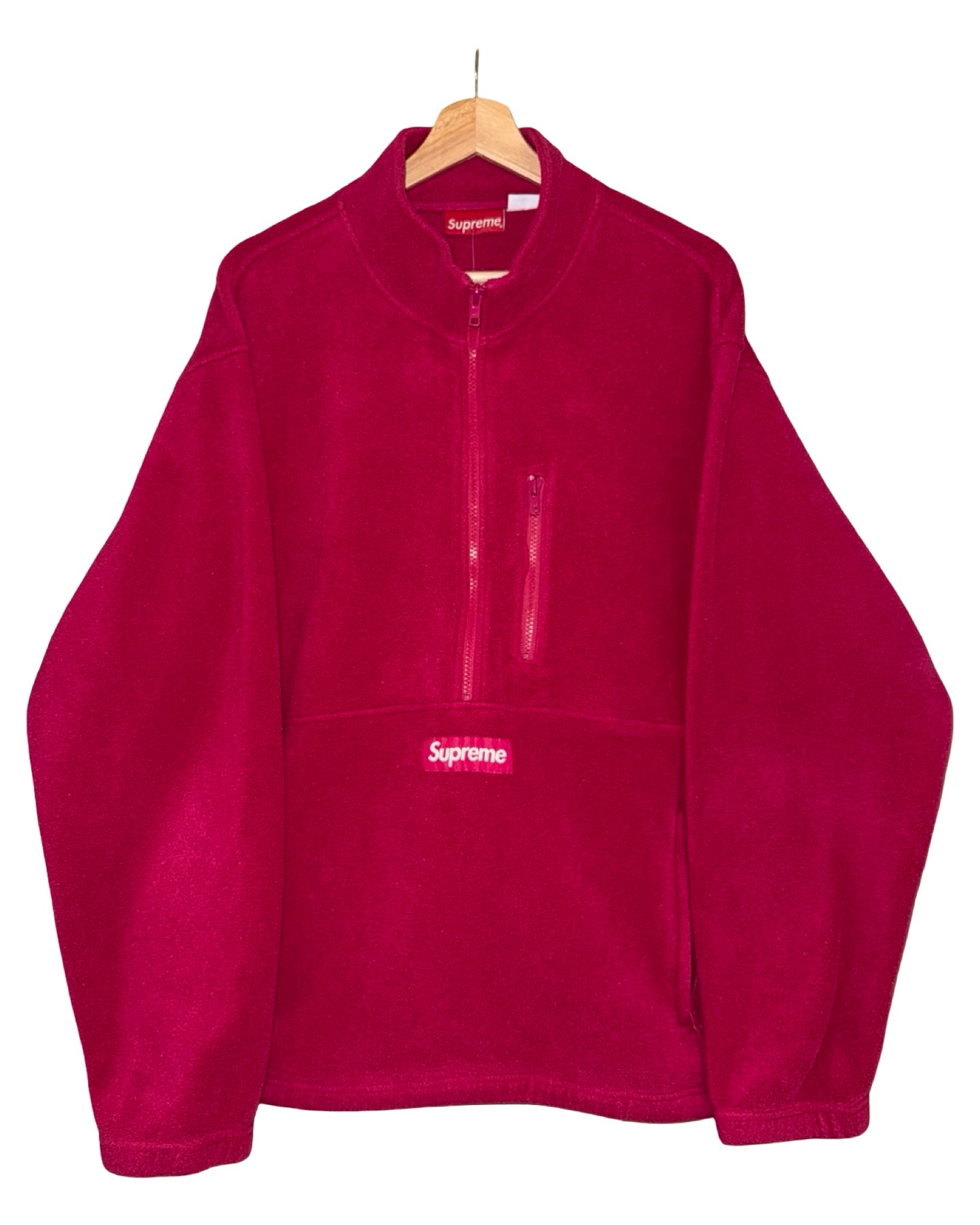 Supreme Pink Polartec Quarter Zip Jacket