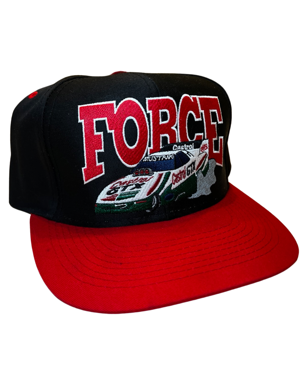 Vintage 90s Nascar John Force Snapback Hat