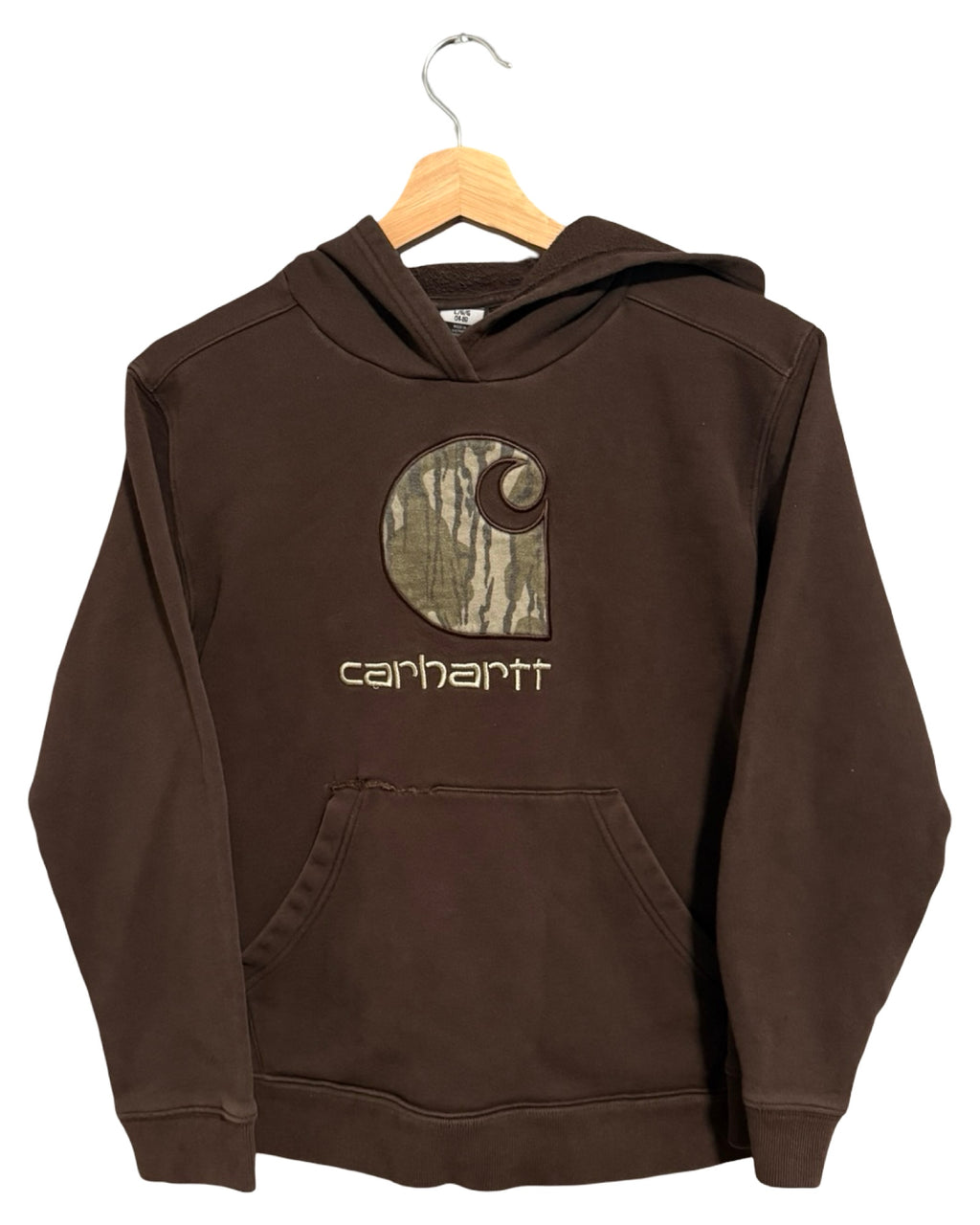 Vintage Y2K Carhartt Brown Logo Hoodie