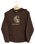 Vintage Y2K Carhartt Brown Logo Hoodie