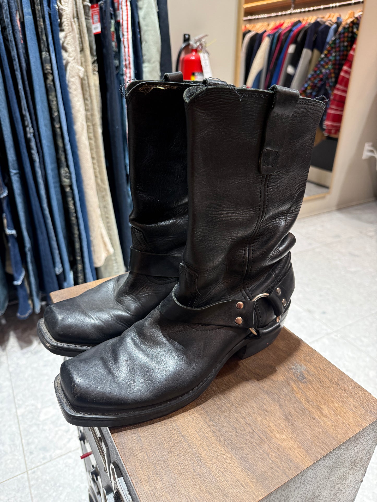 Vintage Mens Durango Biker Harness Boots Size 8.5