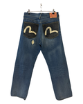 Vintage 00s Evisu Distressed Faded Denim Baggy Jeans 33 KIF Vintage