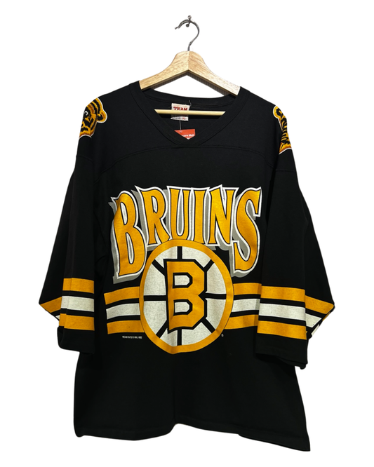 Vintage 90s Boston Bruins Quarter Sleeve Shirt