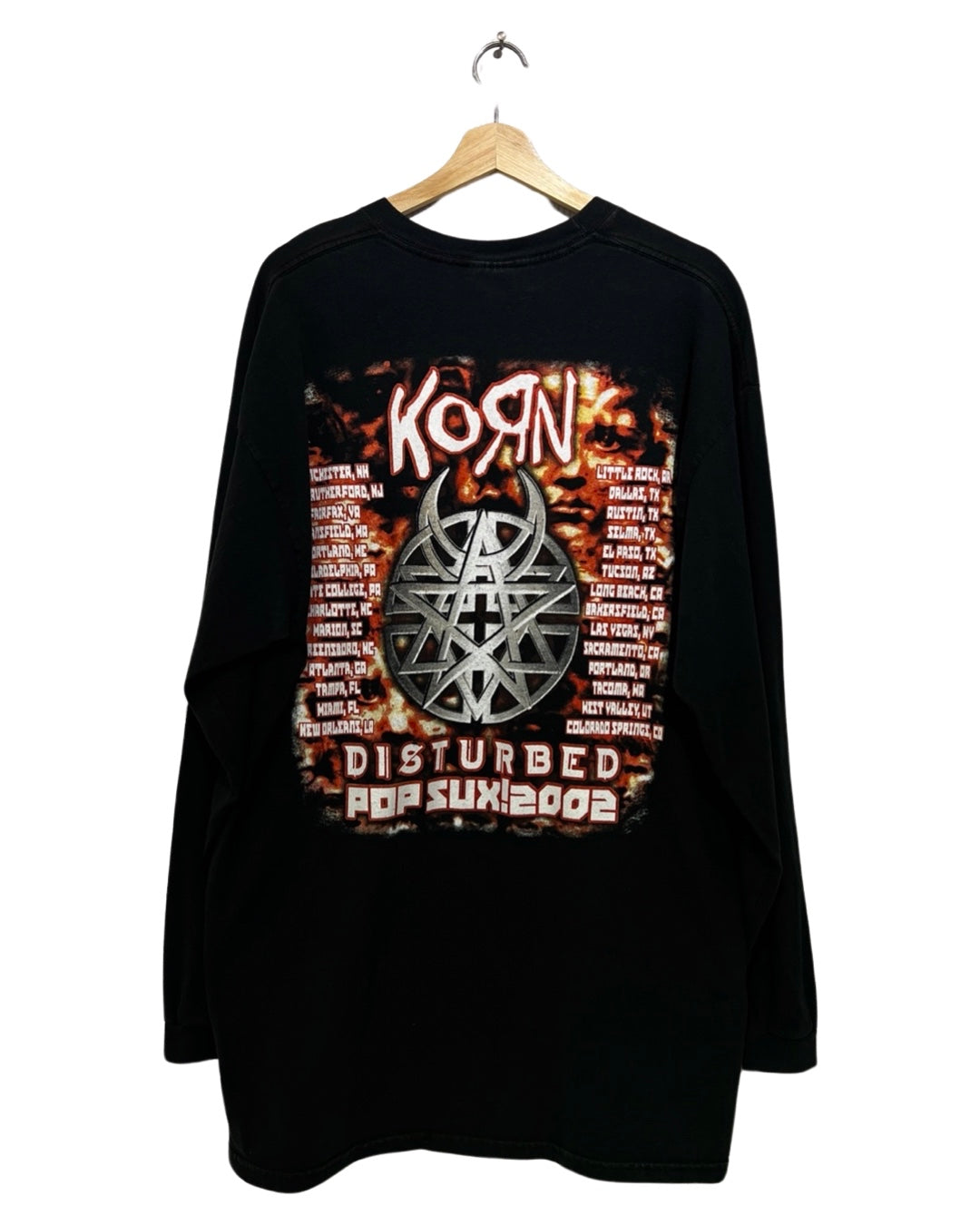 Vintage 2002 Korn x Disturbed Pop Sux Tour L/S Tee