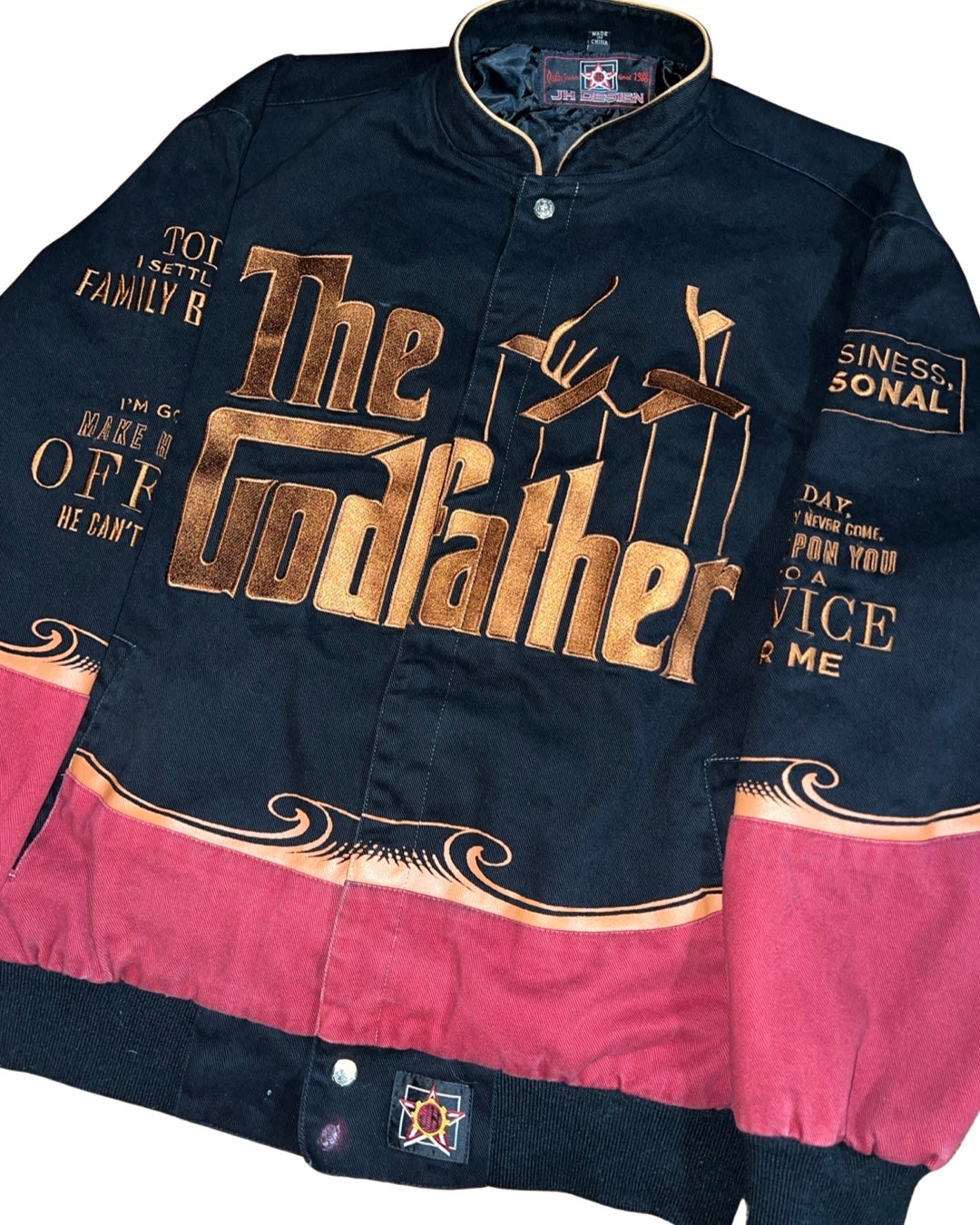 Vintage 90s Rare The Godfather Jeff Hamilton Jacket