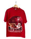 Vintage 90s Detroit Red Wings NHL Helmet Promo Tee
