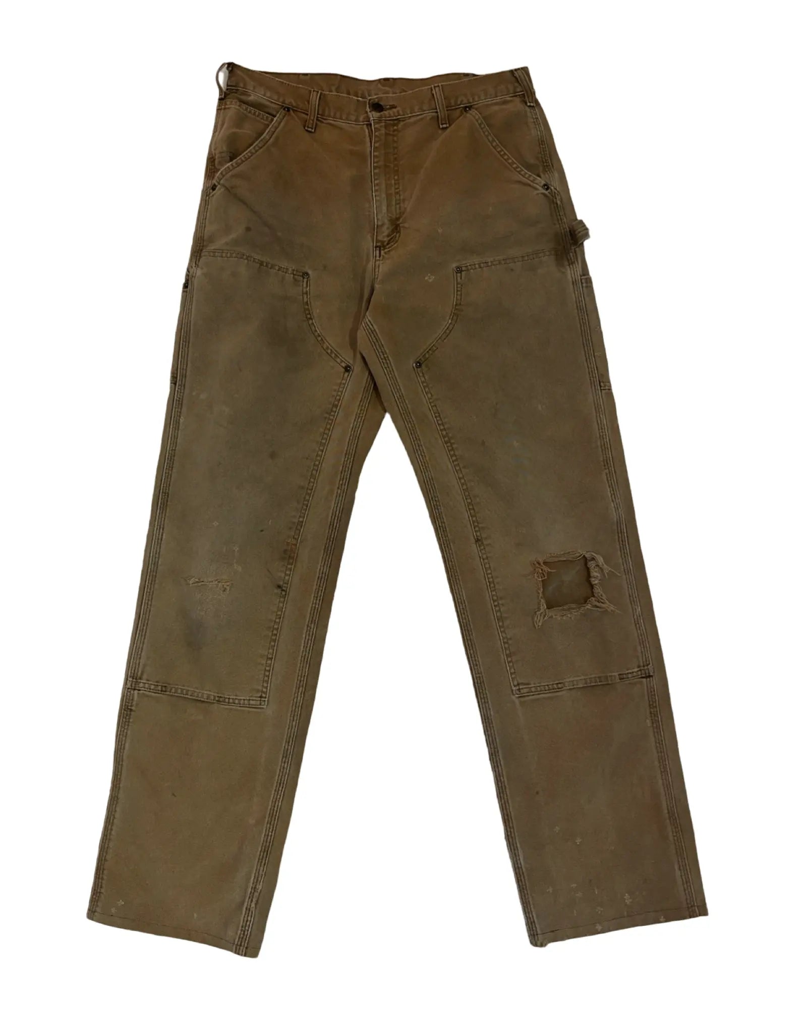 34 x 32 Vintage 90s Carhartt Tan Double Knee Pants KIF Vintage