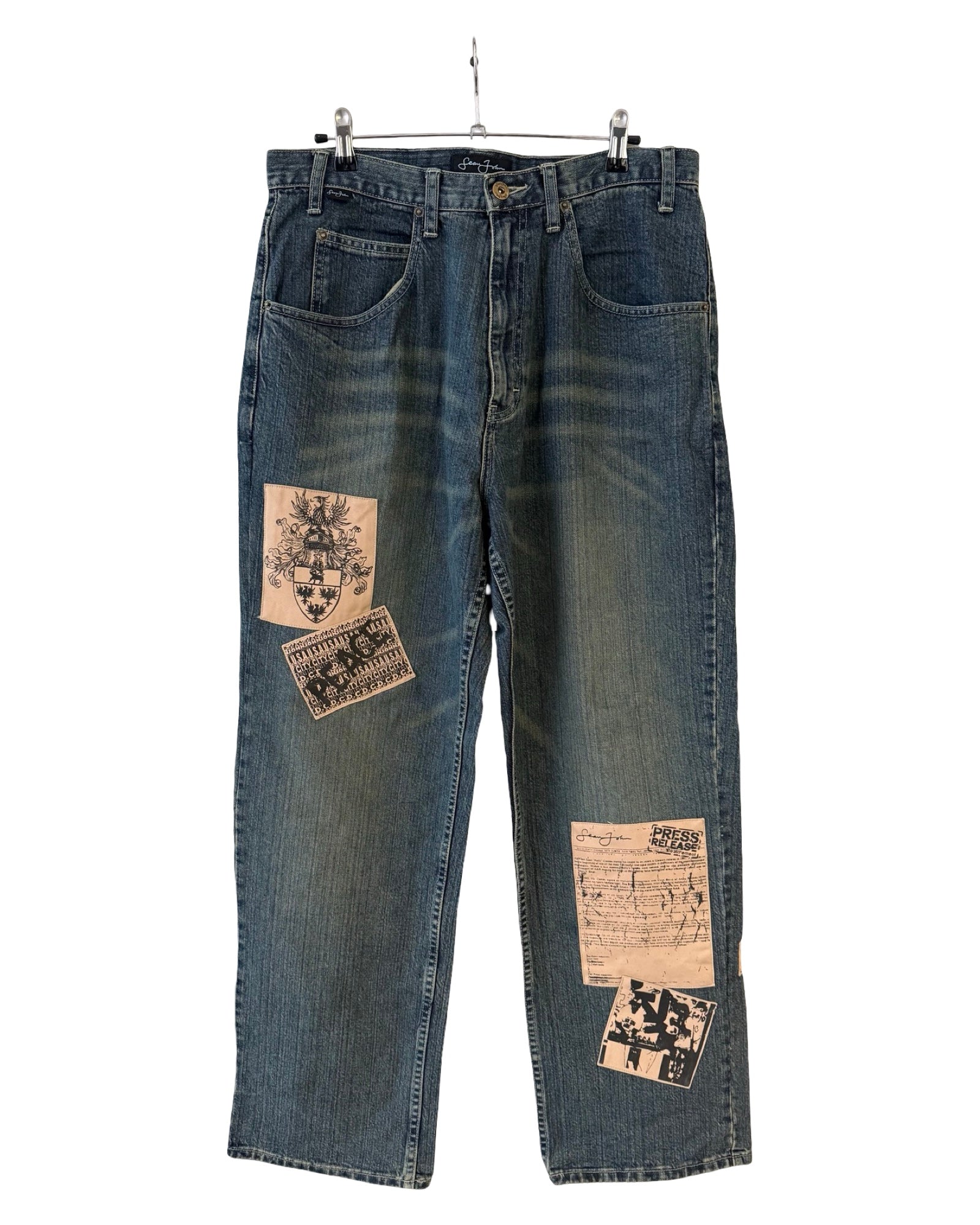34 x 34 Vintage y2k Sean John Patchwork Baggy Jeans