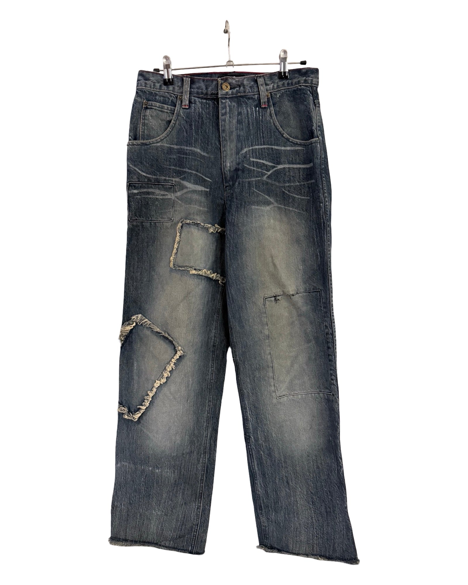 32 x 32 Vintage Sean John Baggy Patchwork Denim Jeans