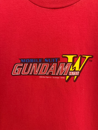Vintage 2002 Gundam Wing Red Anime Promo Tee