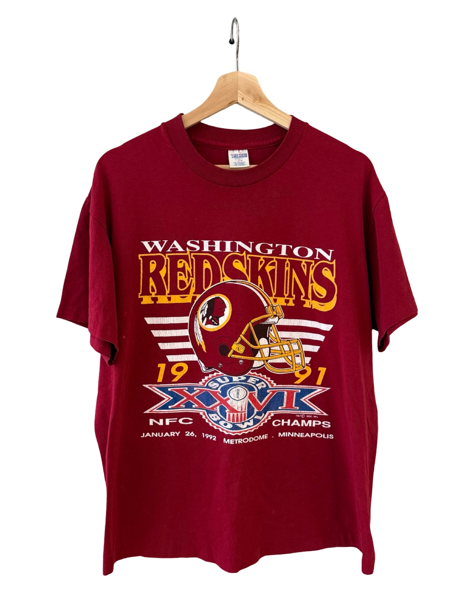 ビンテージ 1991 ワシントン・レッドスキンズ NFC チャンピオンズ Tシャツ