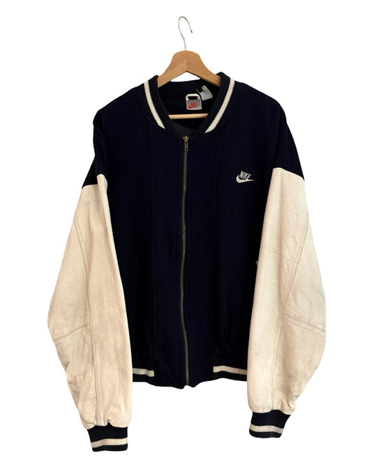 Vintage 80s Nike Blue Varsity Jacket