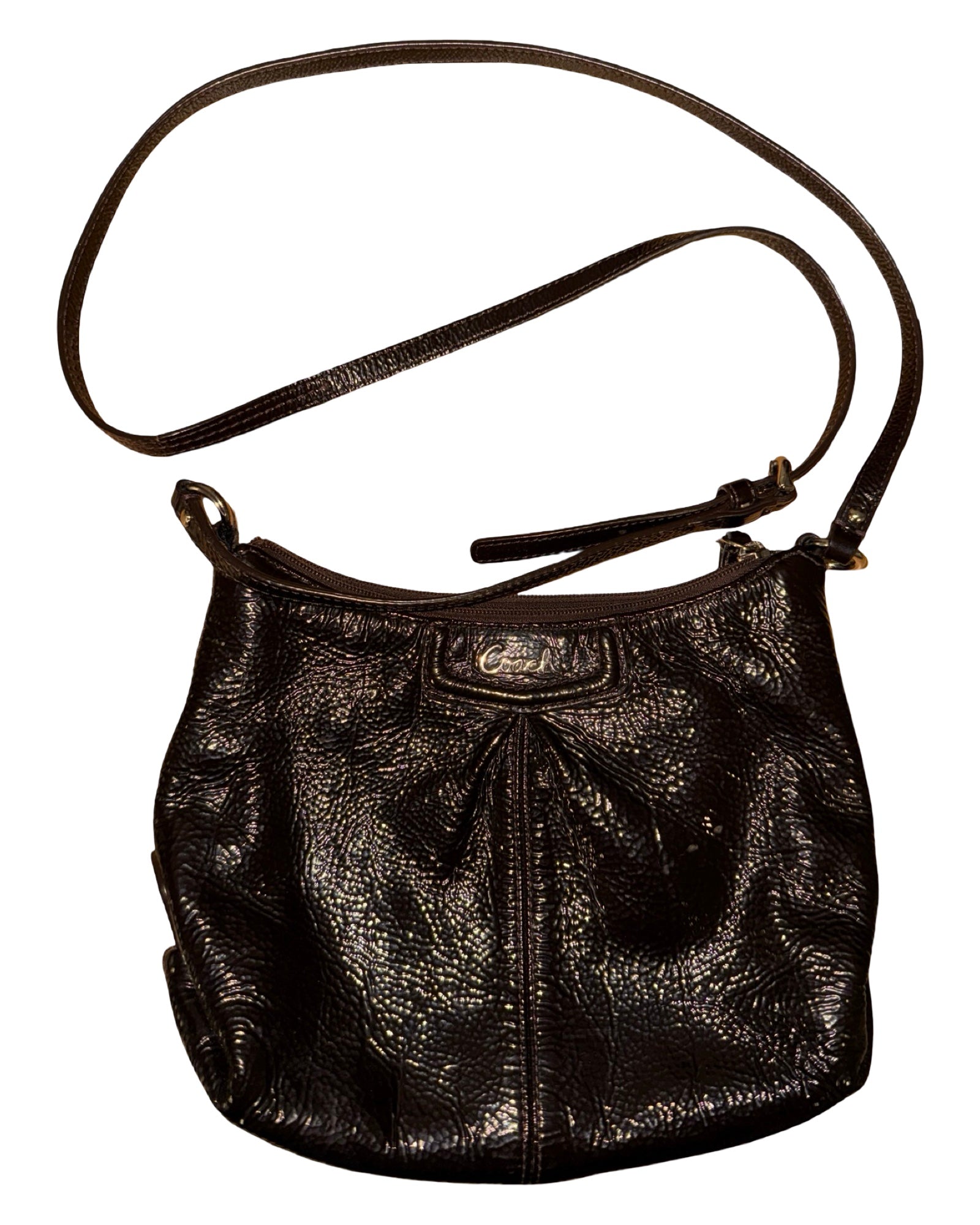 Vintage Coach Small Leather Brown Ashley Crossbody Bag KIF Vintage