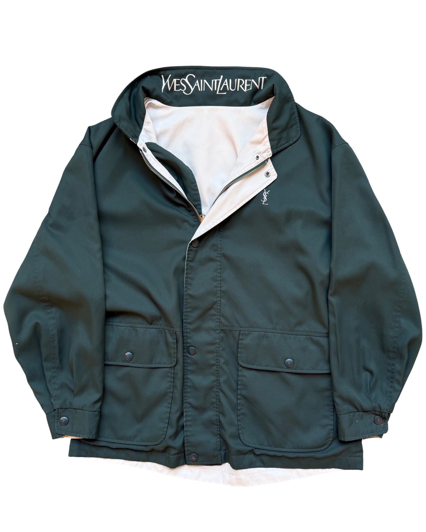 Vintage 90s YSL Yves Saint Laurent Reversible Windbreaker