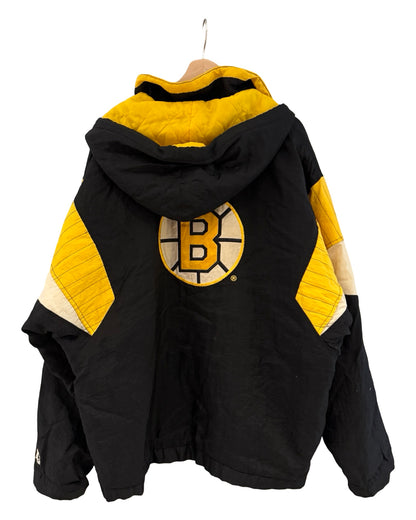 Vintage 90s Boston Bruins NHL Starter Half Zip Jacket