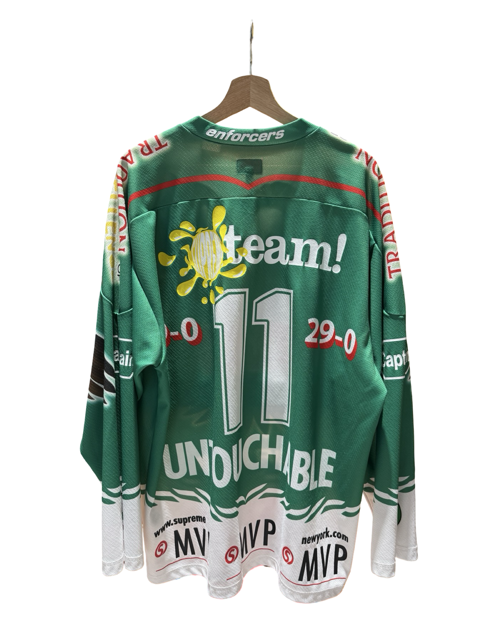 2022 Supreme Eagle Hockey Green Jersey KIF Vintage
