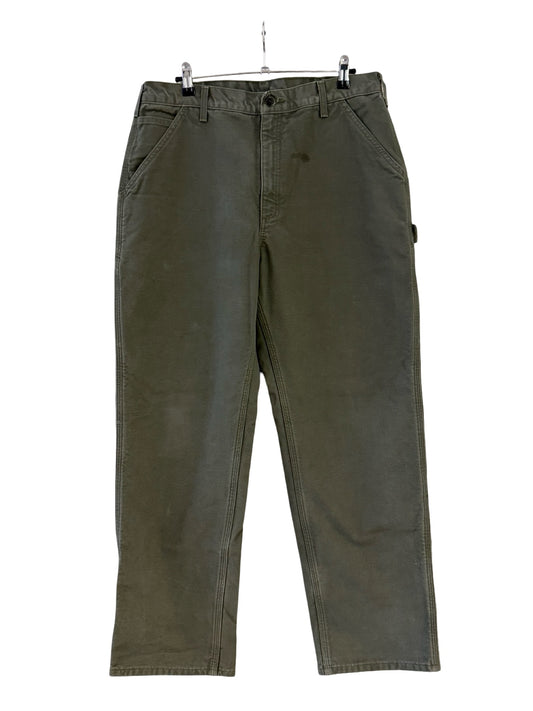 36 x 32 Vintage Carhartt Olive Flannel Lined Pants