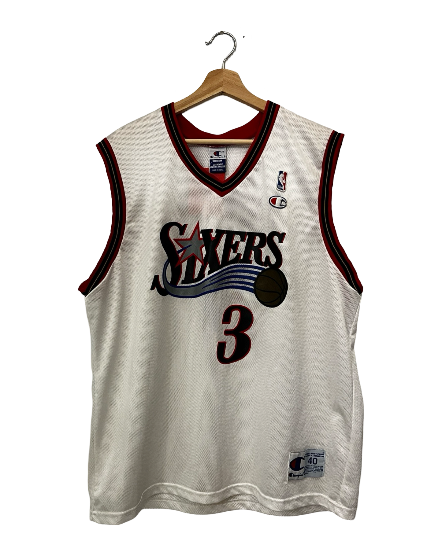 Vintage 2002 Allen Iverson 76ers 3 Champion Jersey