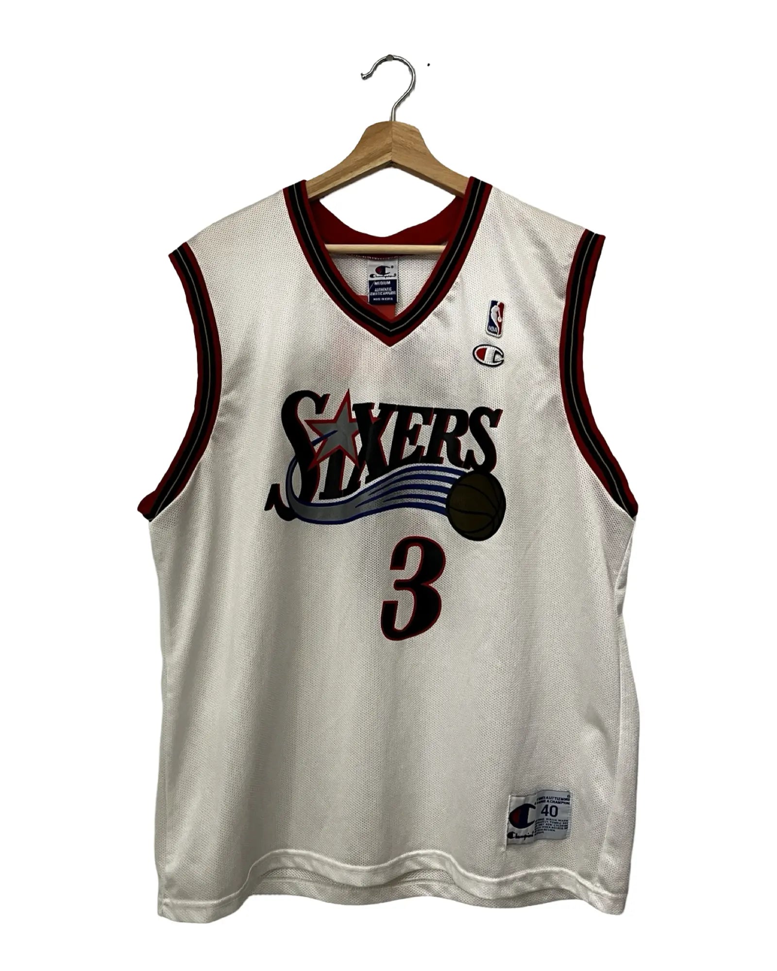 Vintage 2002 Allen Iverson 76ers 3 Champion Jersey KIF Vintage