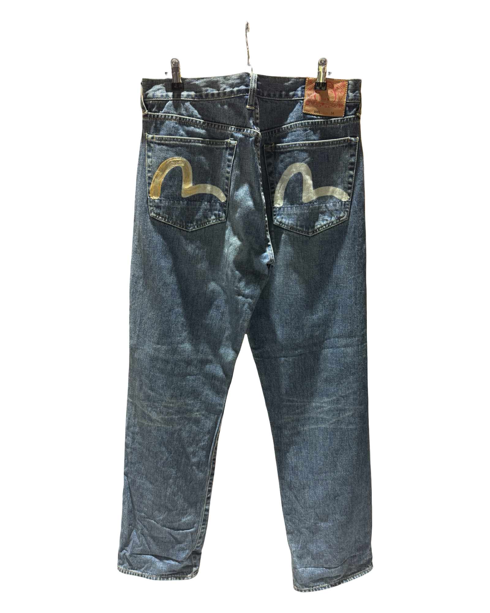 Vintage 00s Evisu Gold Gull Baggy Denim Jeans 34 KIF Vintage